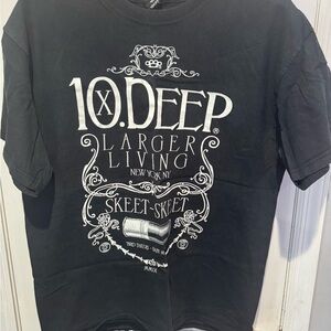 10.Deep Black 'Larger Living Skeet-Skeet' Graphic Tee